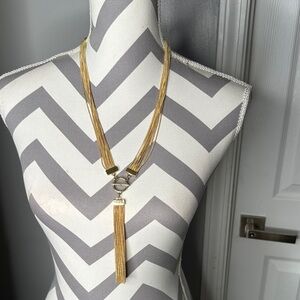 Guess Gold Tassel Necklace
